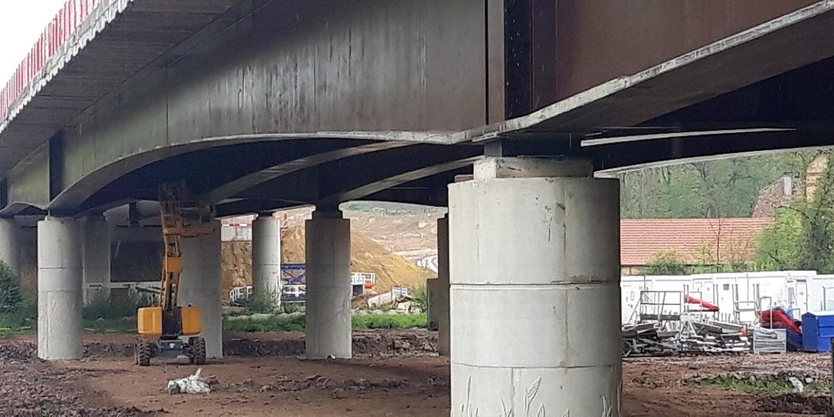 Viaduc de Kolbsheim en cours de construction