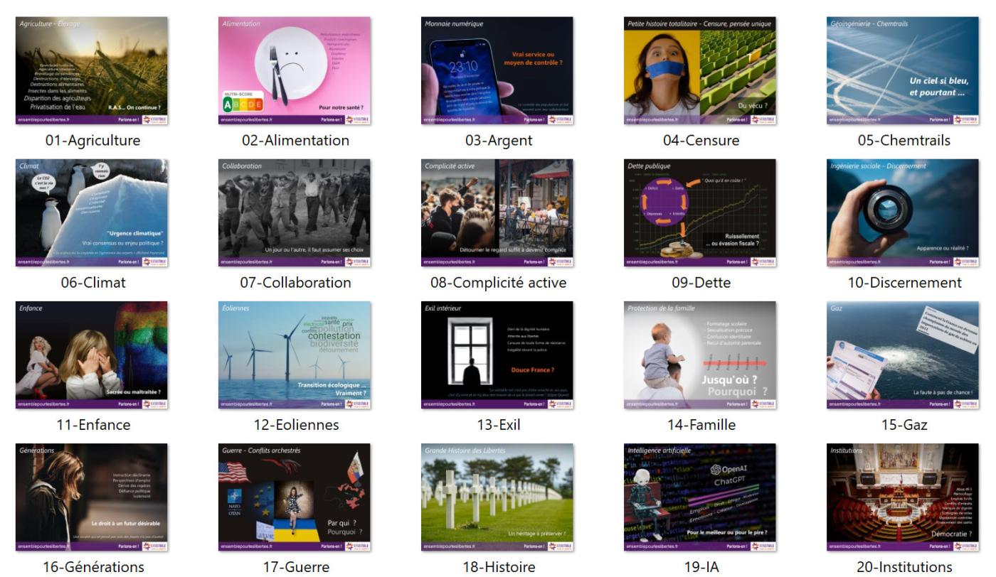 Cartes postales Ensemble Pour les Libertés