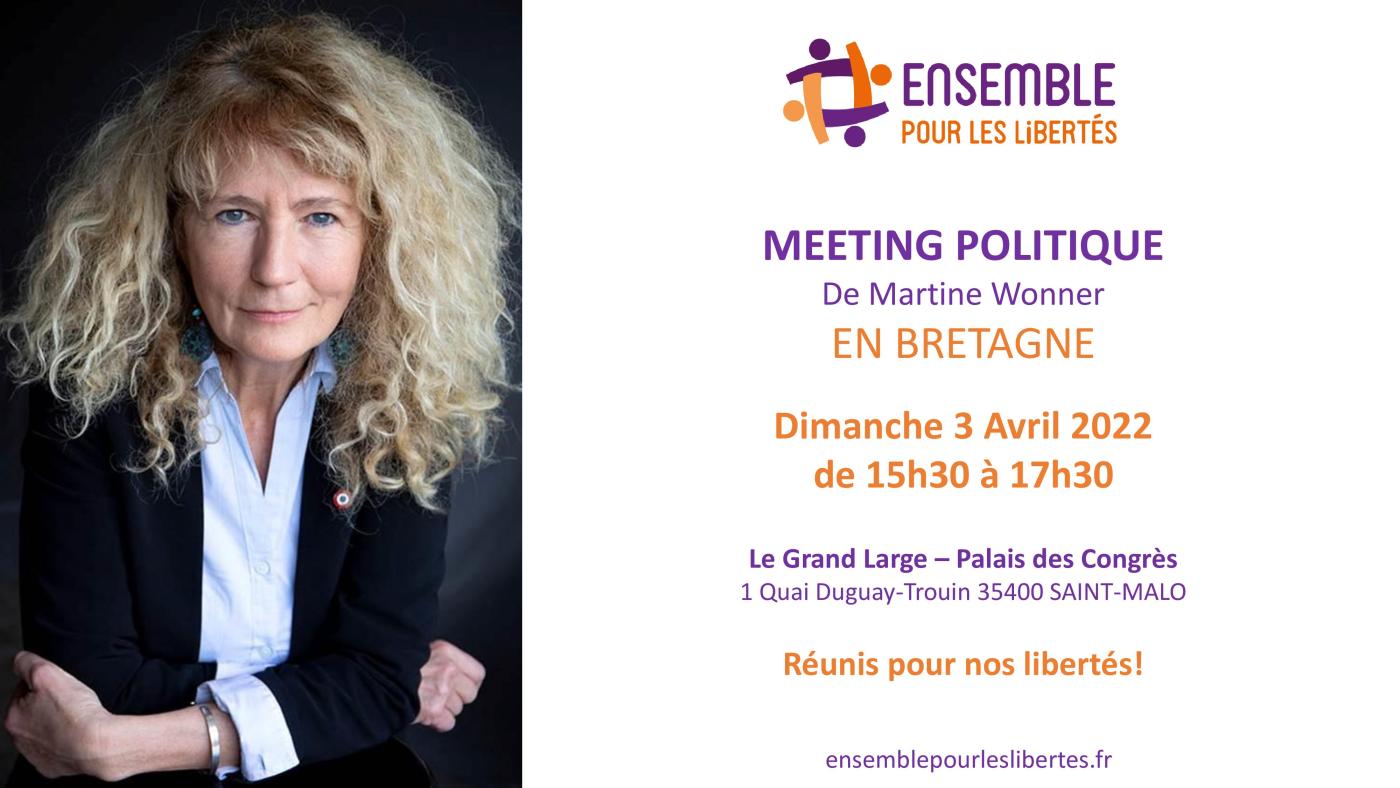 Affiche meeting Martine Wonner à Saint-Malo