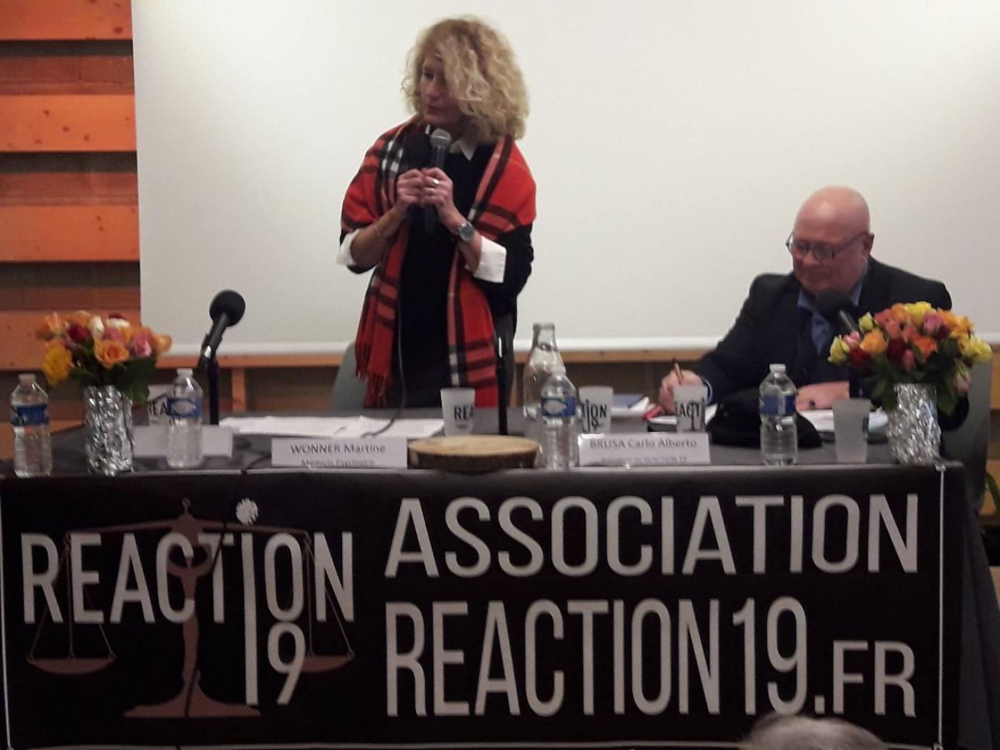 Martine Wonner et Maitre Carlo Brusa AG Reaction19