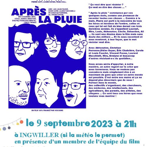 APRES LA PLUIE ( projection du film documentaire en plein air )